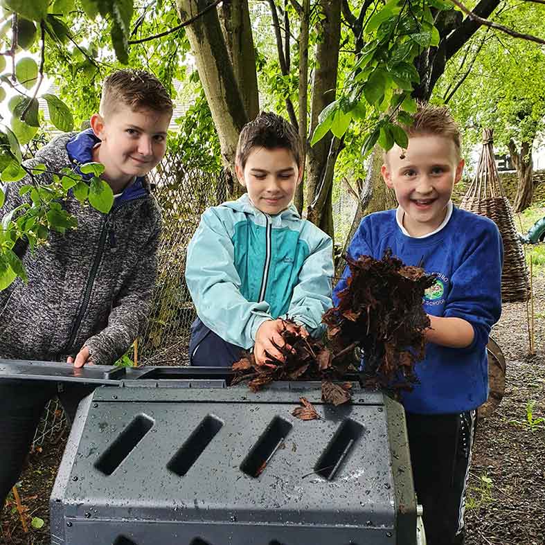 Children composting