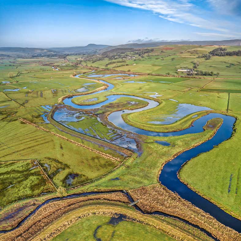 River Ribble aerial view