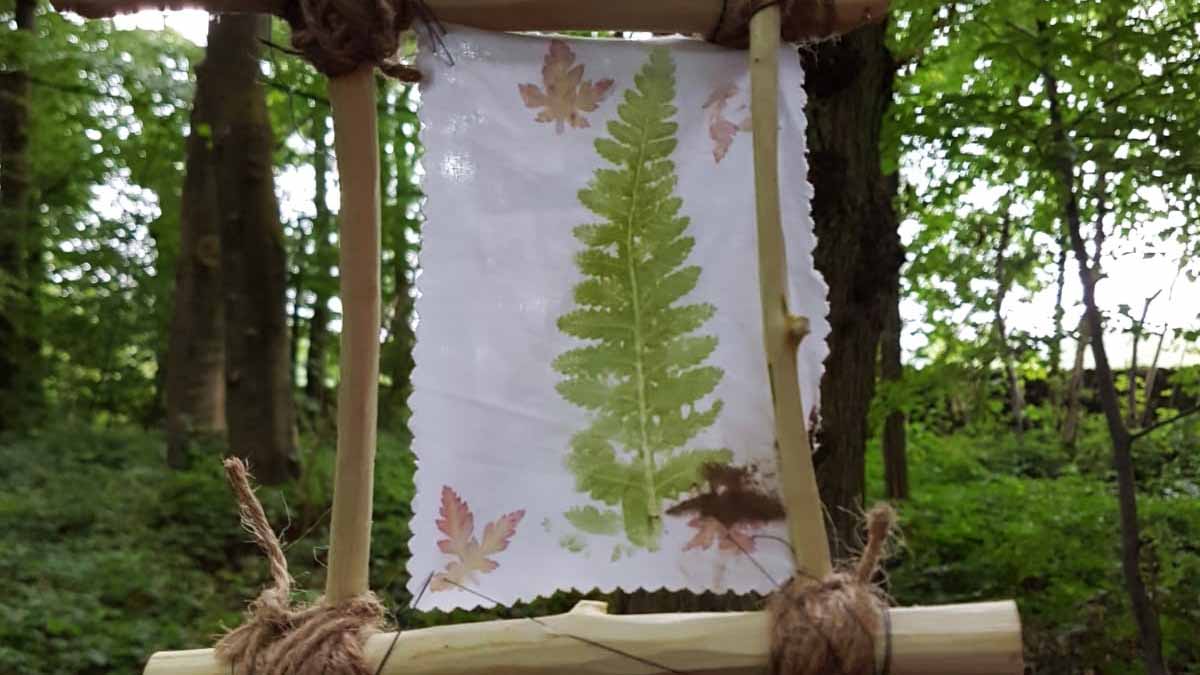 Hapa zome Japanese leaf art activity