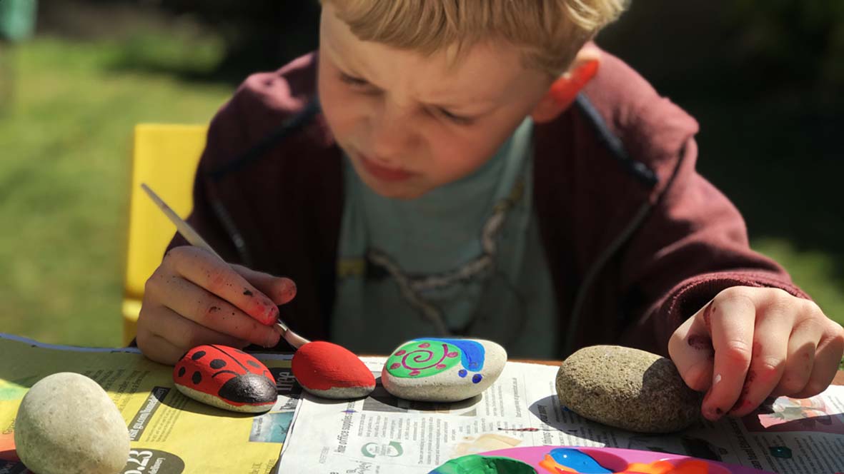 Stone mini-beast activity 